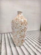 Textured Ceramic Vase, Bohemian Home Decor, Rustic Pottery, Decorative Table Centerpiece for Living Room