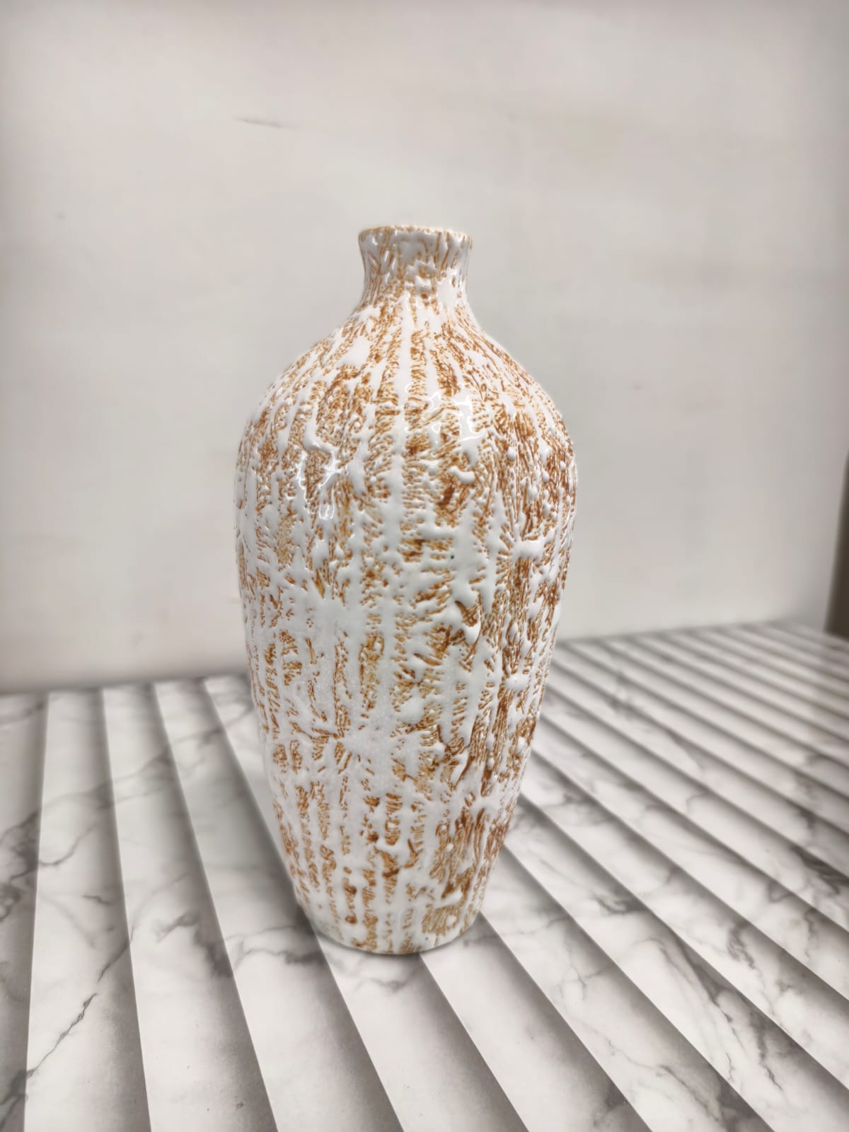 Textured Ceramic Vase, Bohemian Home Decor, Rustic Pottery, Decorative Table Centerpiece for Living Room