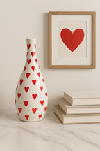 Heart printed Flower pot