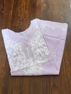 ShreeJi Deals™ Women's Lavender Cotton Embroidered Kurti | Pure Cotton | Casual & Festive Wear | Sizes XS to L