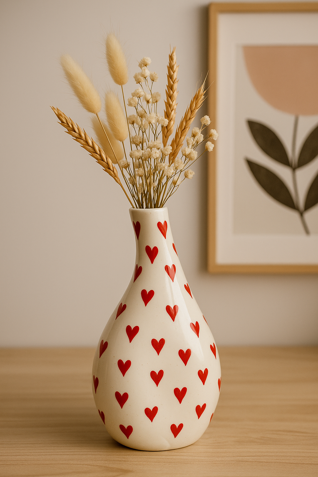 Heart printed Flower pot
