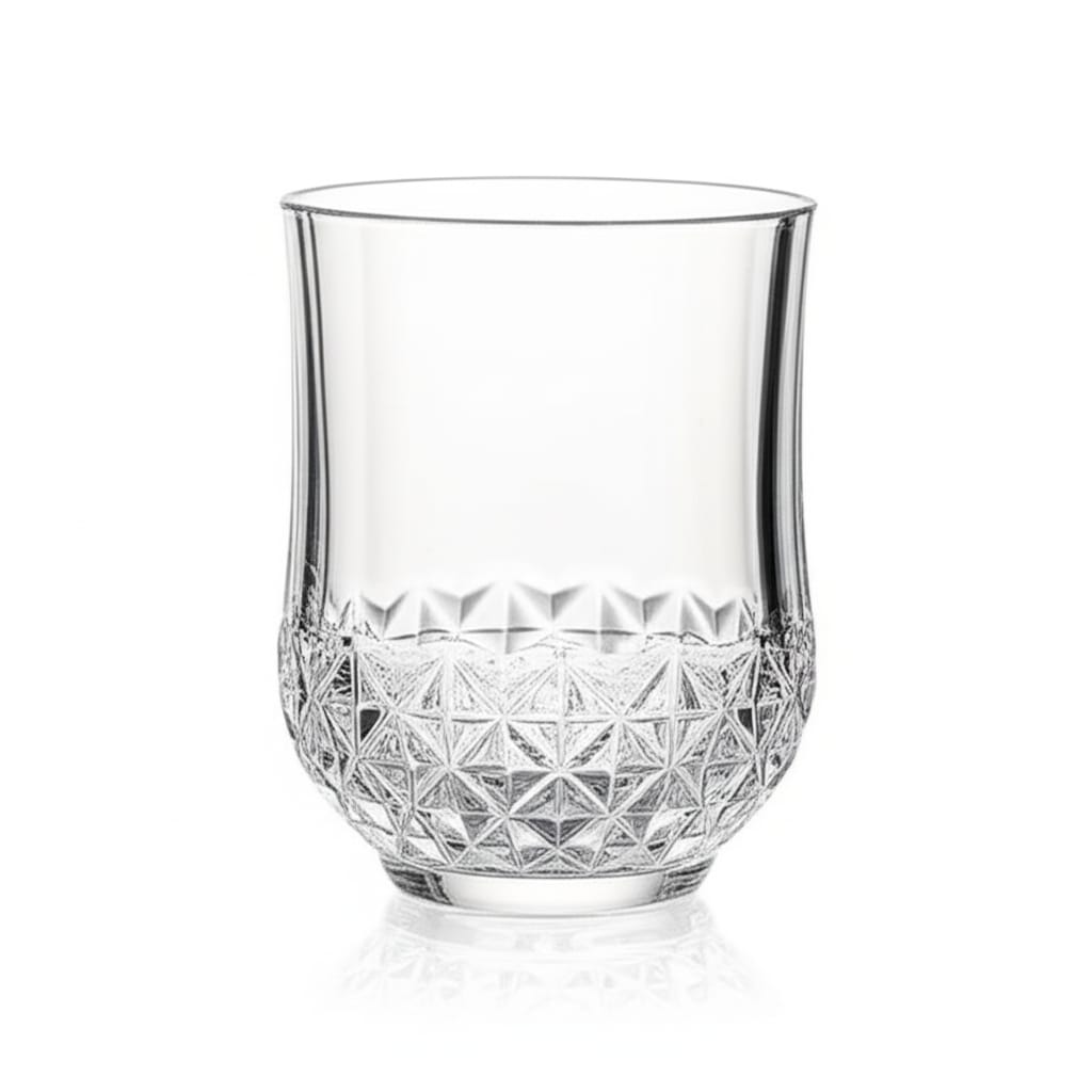 Elegant Whiskey Glasses Set of 4 & 6, Diamond-Cut Crystal Tumblers