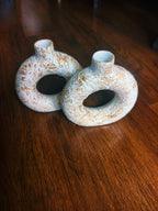 ShreeJi Deals™ Donut Shape Ceramic Vases | Pack of 2