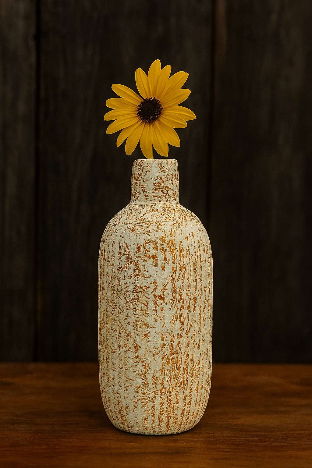 Rustic Ceramic Bud Vase, Small Textured Flower VASE